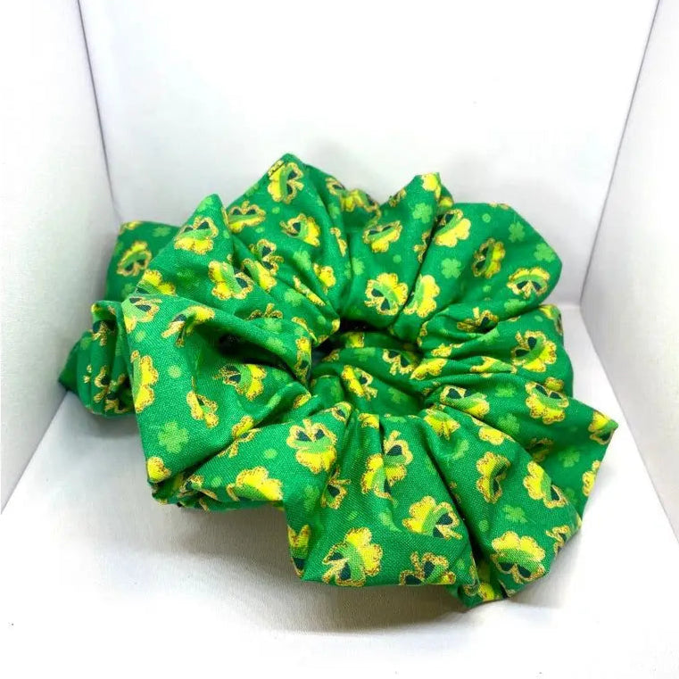 Glitter Shamrocks St Patrick's Scrunchie Enchanted Scrunch