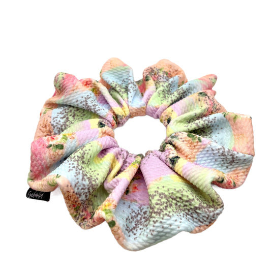 Pastel Watercolor Spring Bullet Scrunchie