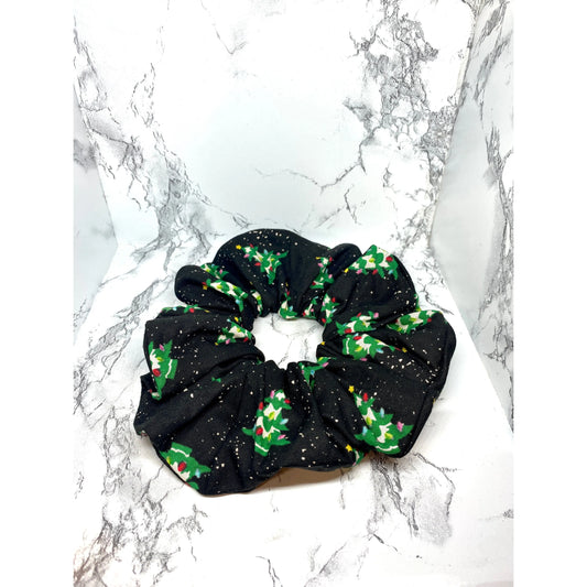 Black Christmas Trees Christmas Scrunchie Enchanted Scrunch