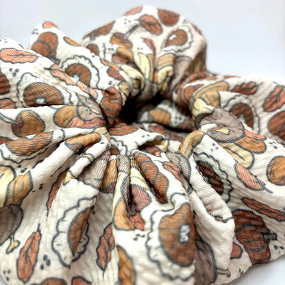 Turkey and Pie Thanksgiving Bullet Scrunchie Enchanted Scrunch