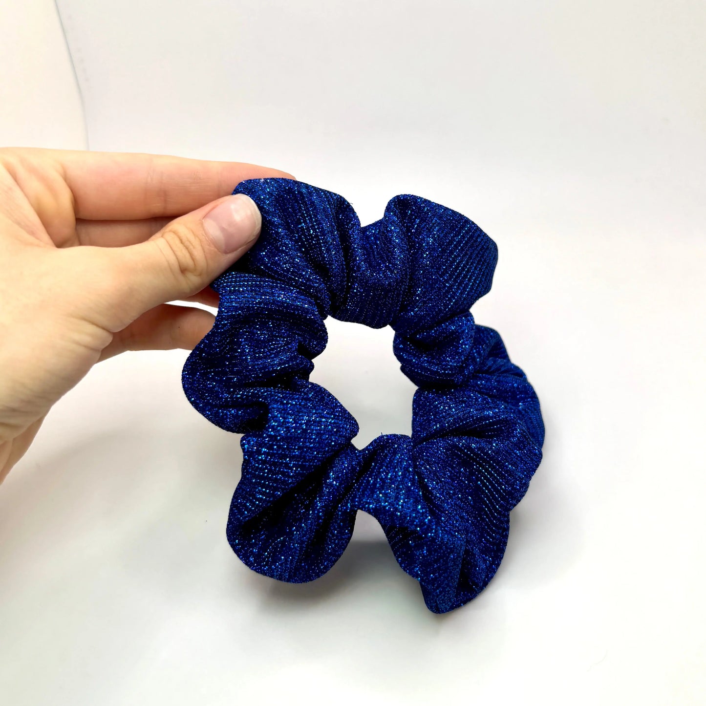 Mini Royal Blue Sparkle Scrunchie enchantedscrunch