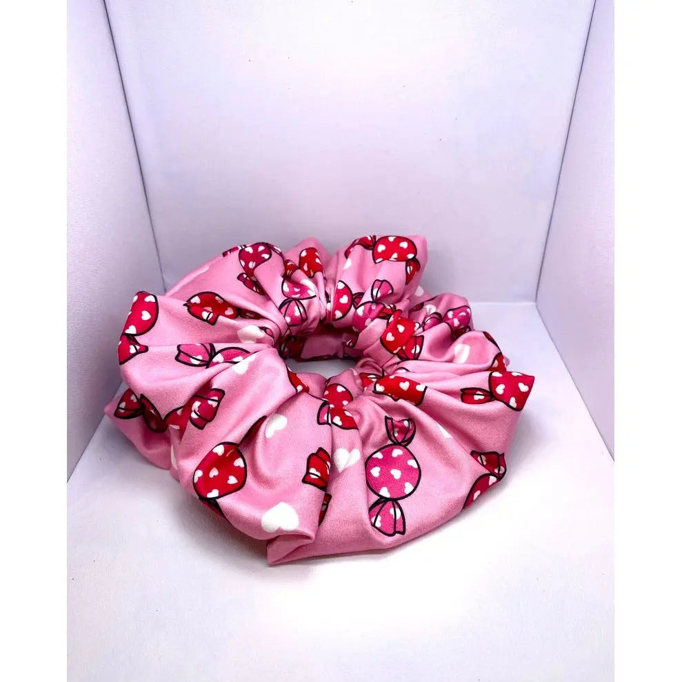 Pink Candy Valentine's Day Scrunchie Enchanted Scrunch