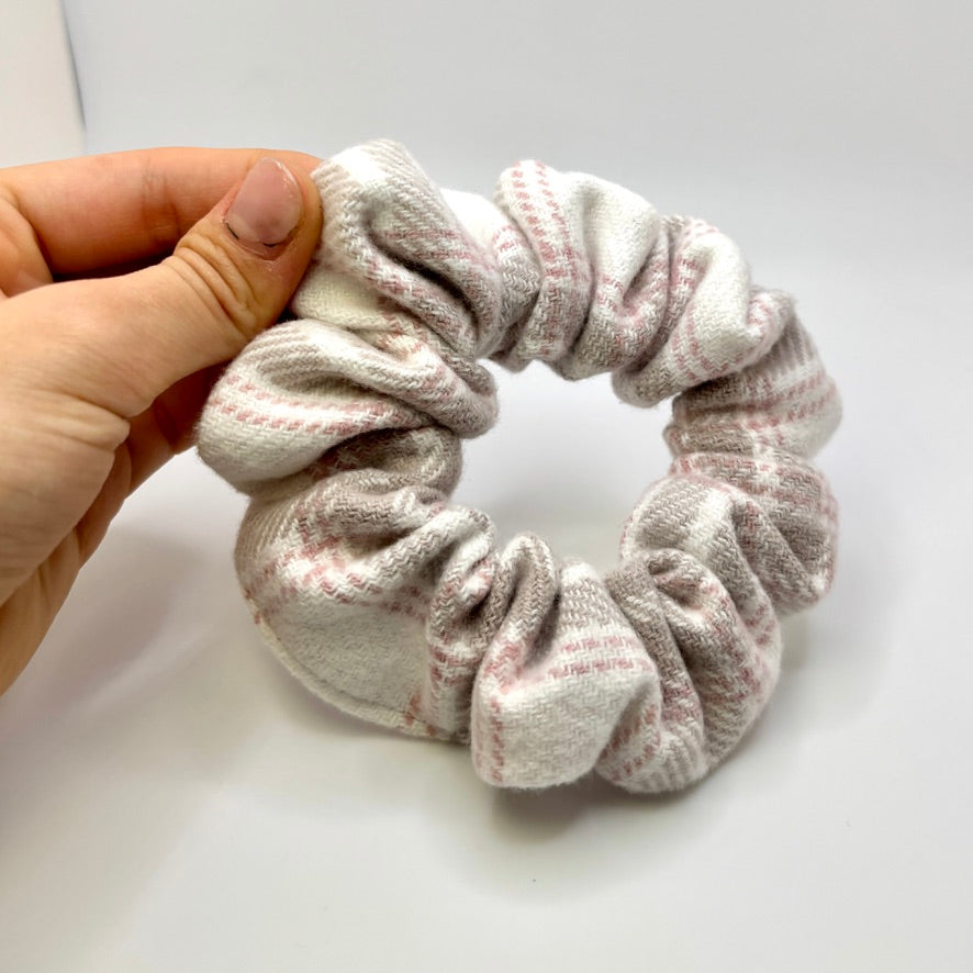 Mini Pink Plaid Valentine's Day Scrunchie