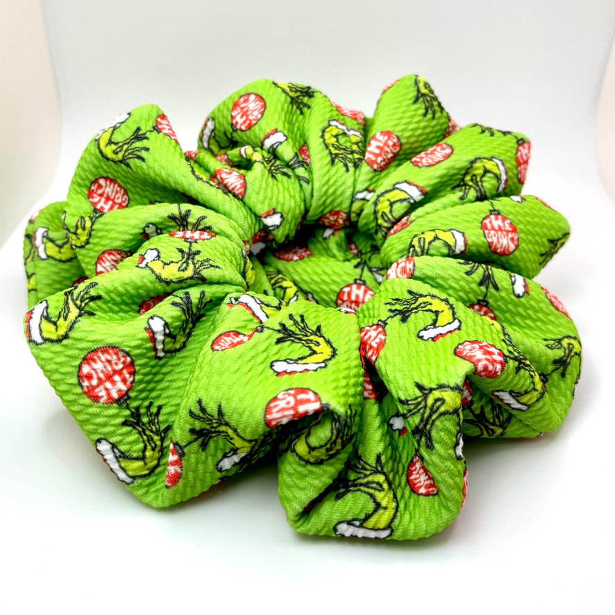 Grinch Ornament Christmas Bullet Scrunchie