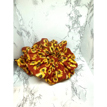 Red Sunflower Fall Scrunchie Enchanted Scrunch