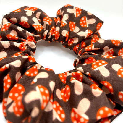 Brown Mushroom Fall Scrunchie Enchanted Scrunch