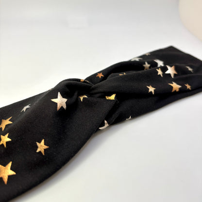 Black Star Twist Knot Headband