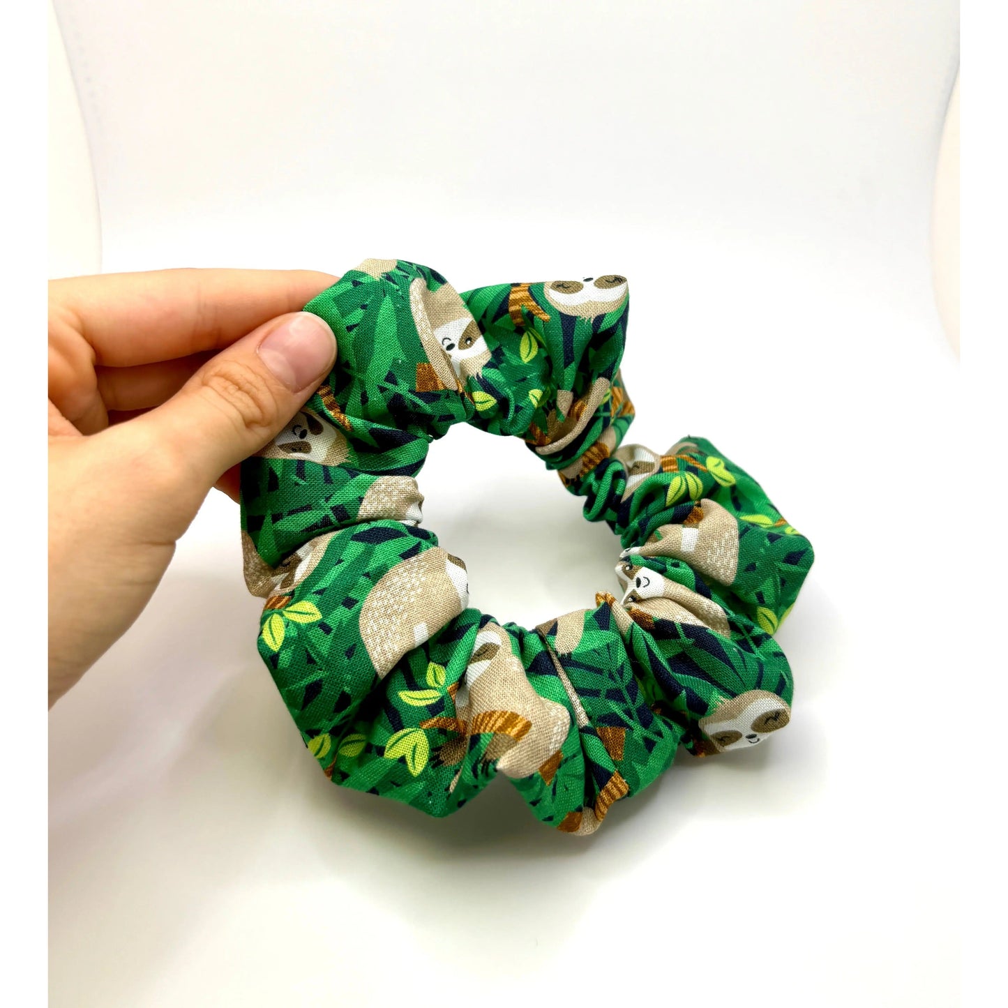 Mini Jungle Sloth Summer Scrunchie enchantedscrunch