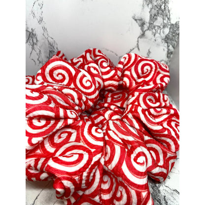 Candy Cane Swirl Christmas Bullet Scrunchie Enchanted Scrunch