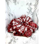 Load image into Gallery viewer, Red Plaid Christmas Scrunchie
