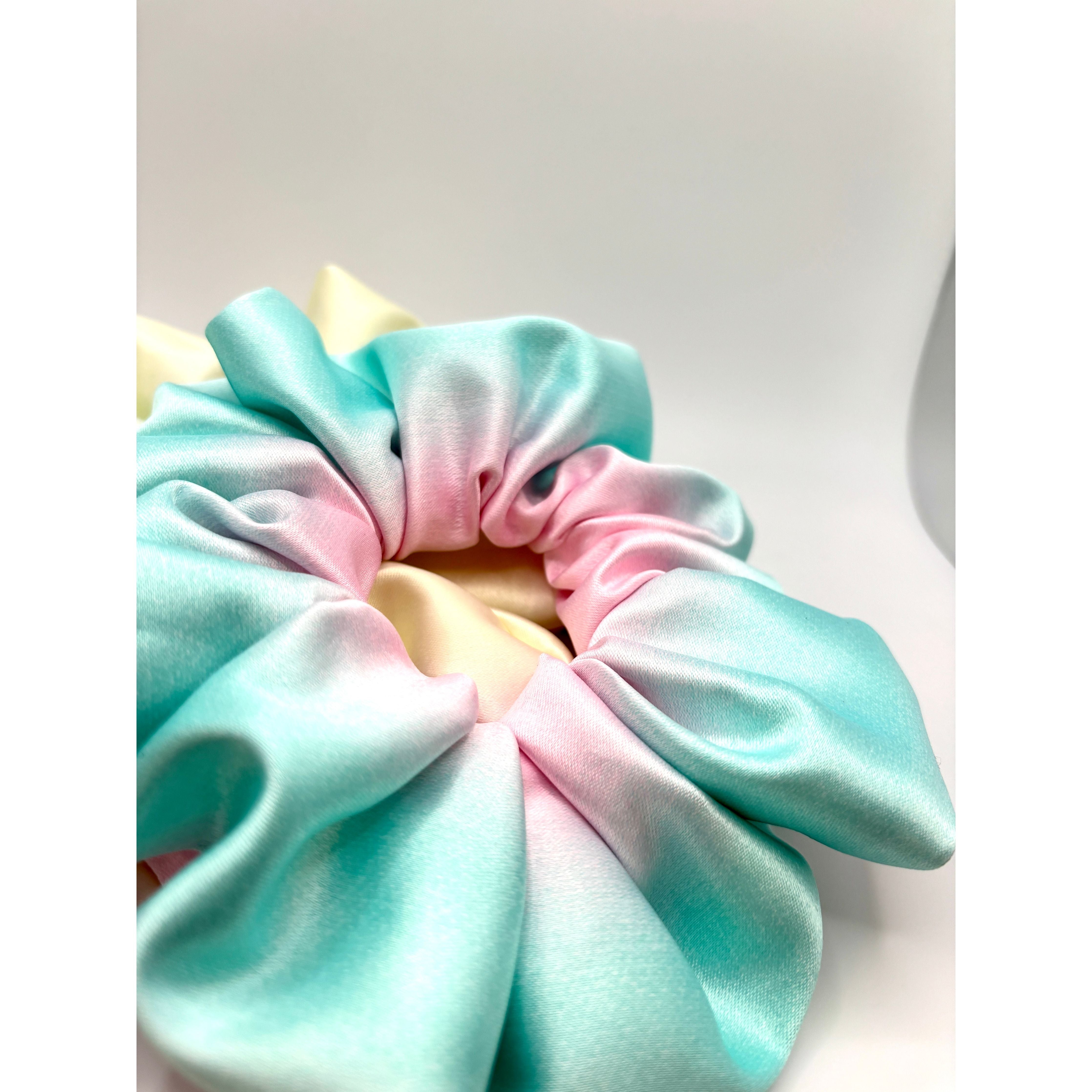 Ombre Pastel Spring Silk Scrunchie