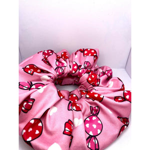 Pink Candy Valentine's Day Scrunchie