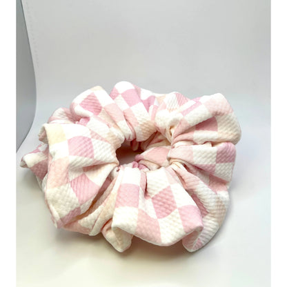 Pink Checkered Bullet Scrunchie Enchanted Scrunch