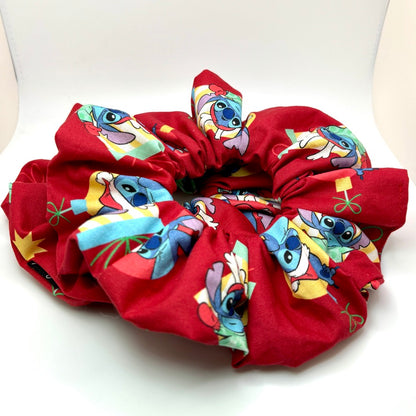 Red Stitch Christmas Scrunchie