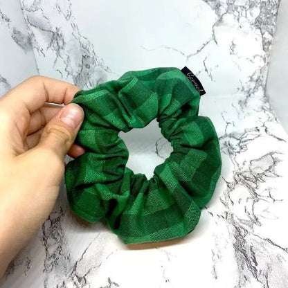Mini Green Plaid Christmas Scrunchie Enchanted Scrunch