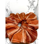 Load image into Gallery viewer, Orange Fall Plaid Scrunch
