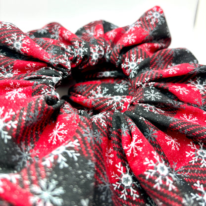 Buffalo Glitter Snowflake Scrunchie