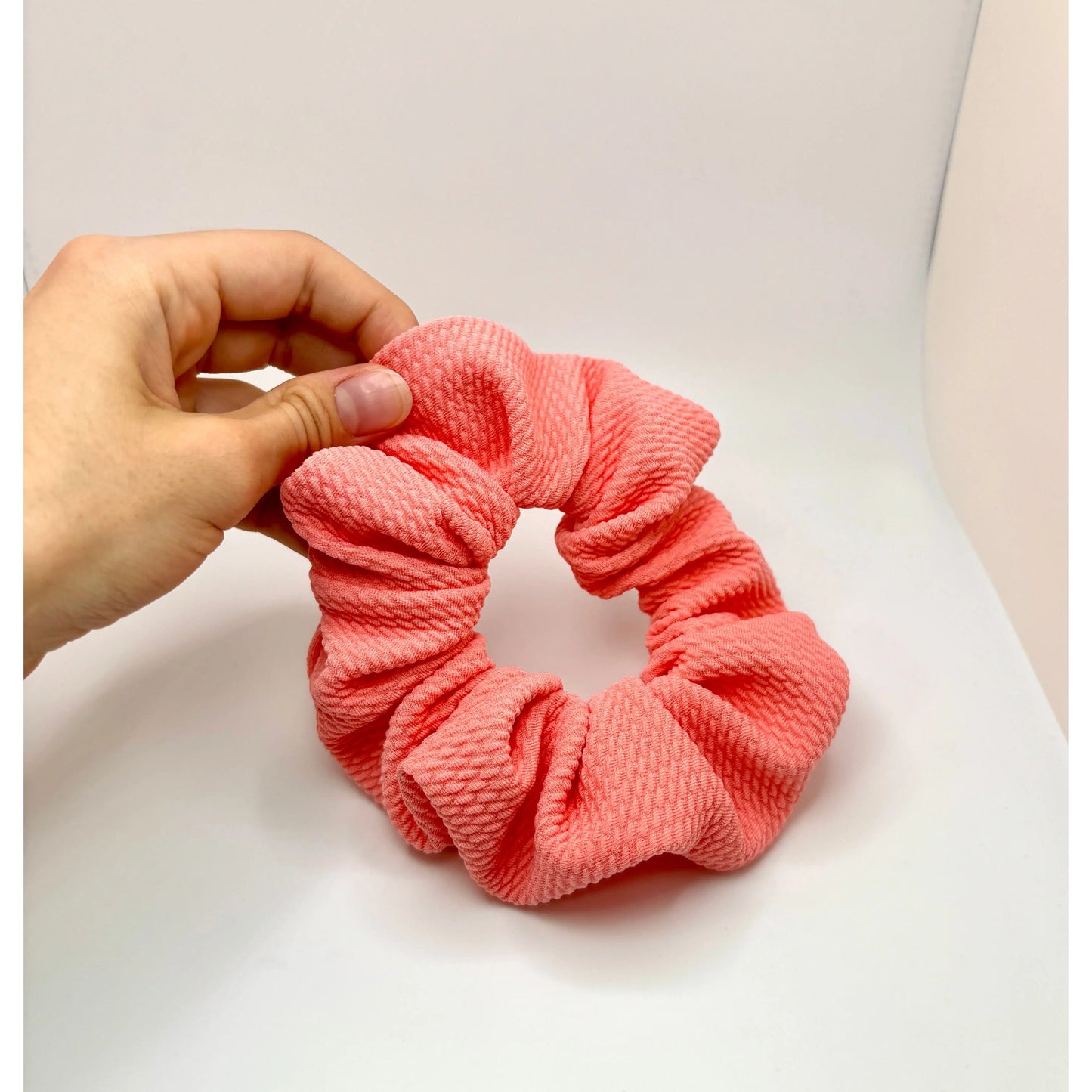 Mini Coral Summer Bullet Scrunchie enchantedscrunch