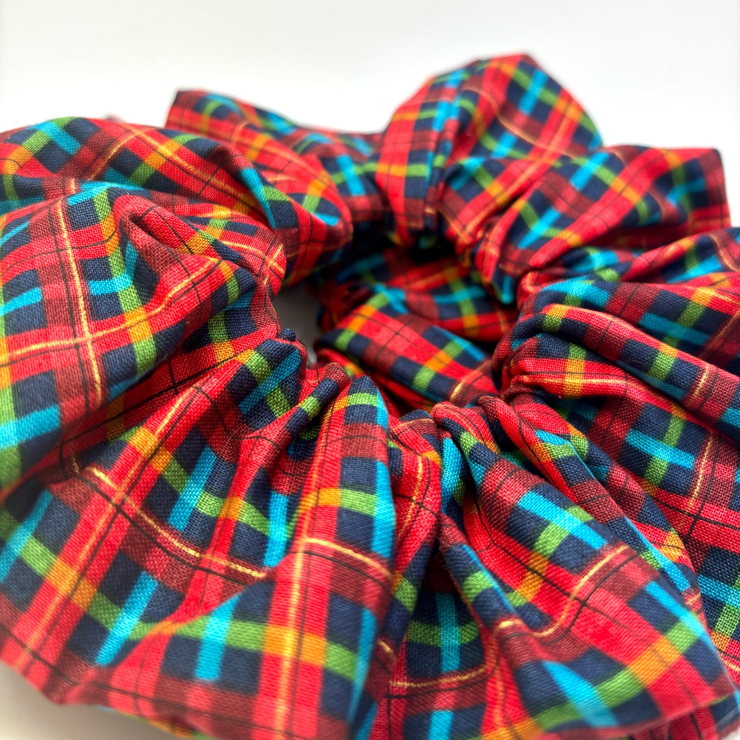 Festive Plaid Christmas Scrunchie