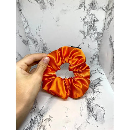 Mini Orange Silk Fall Scrunchie Enchanted Scrunch