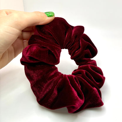 Mini Burgundy Velvet Scrunchie