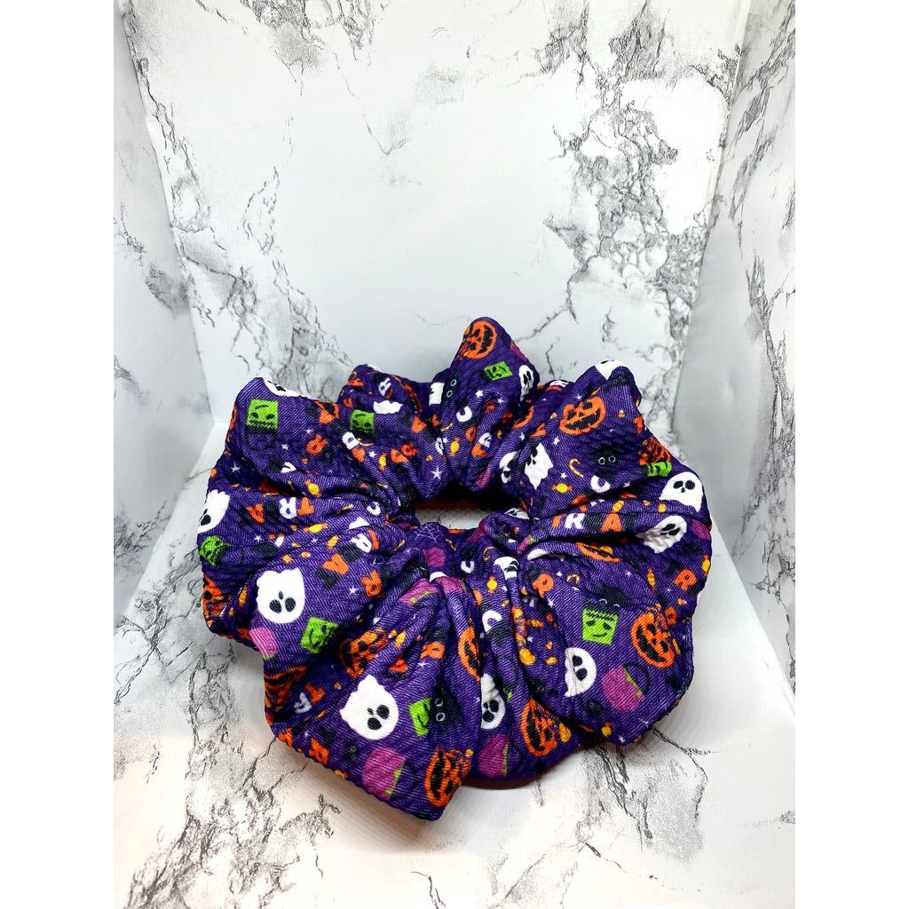 Purple Trick-or-Treat Critters Halloween Bullet Scrunch Enchanted Scrunch