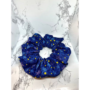 Dark Blue Hanukkah Scrunchie