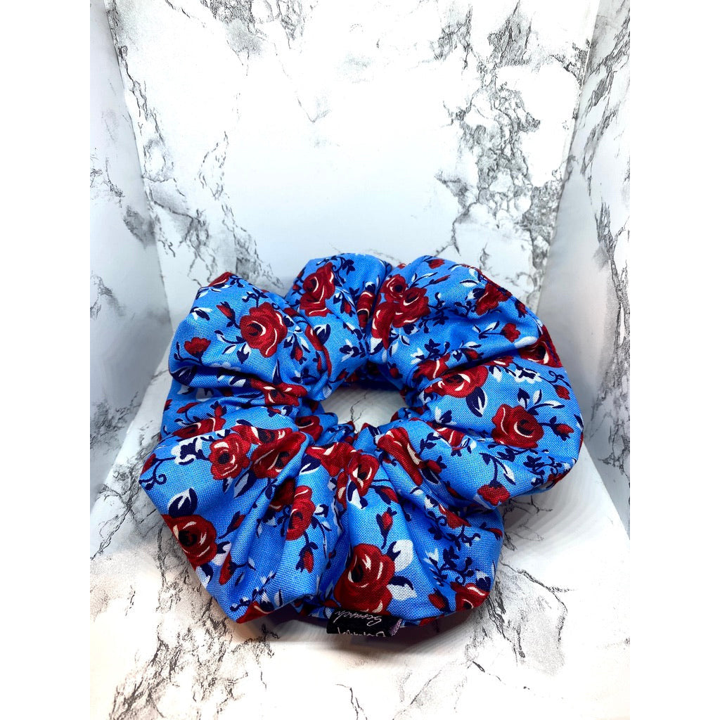 Floral 4th of July Scrunchie
