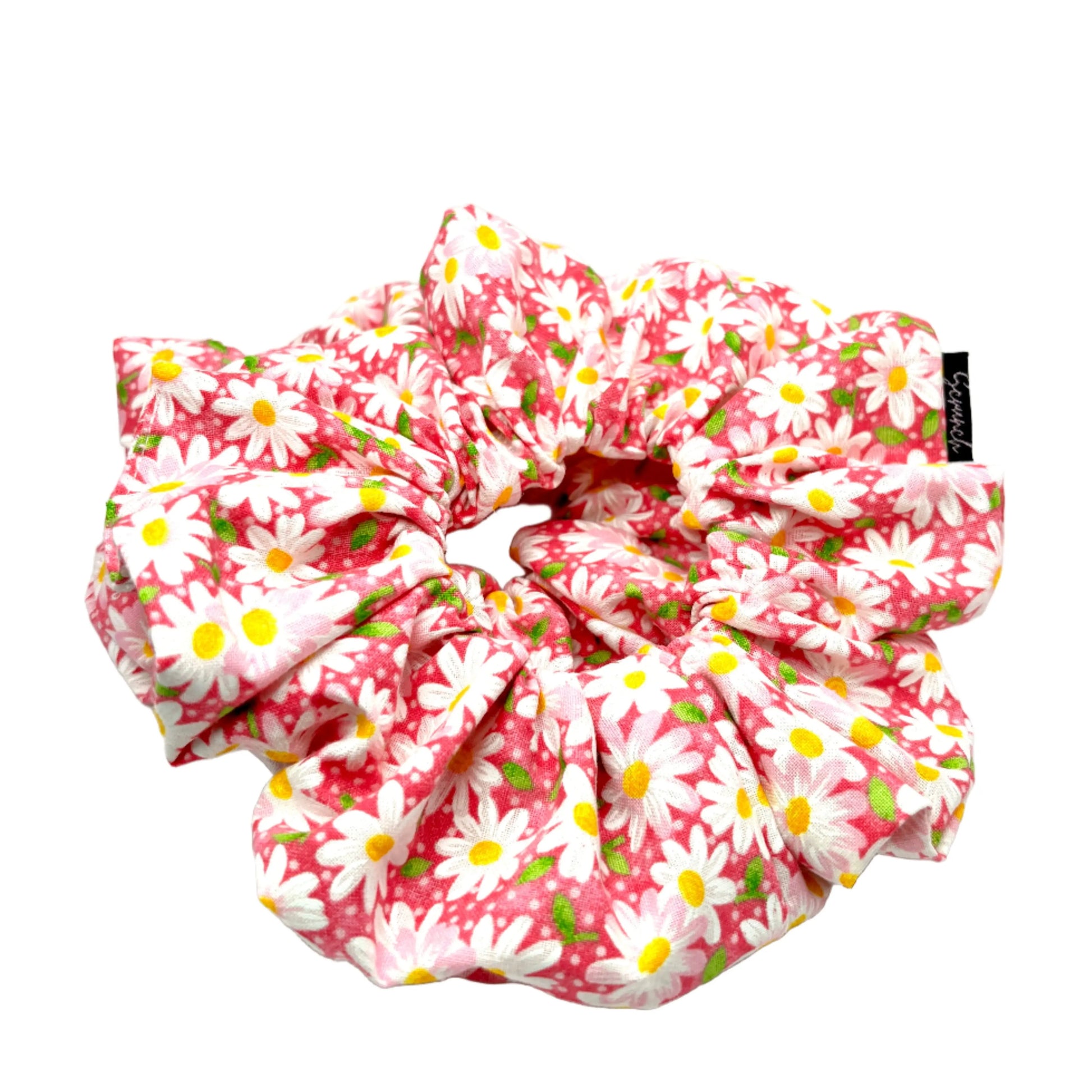 Pink Daisy Summer Scrunchie enchantedscrunch