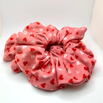 Pink Heart Valentine's Day Scrunchie