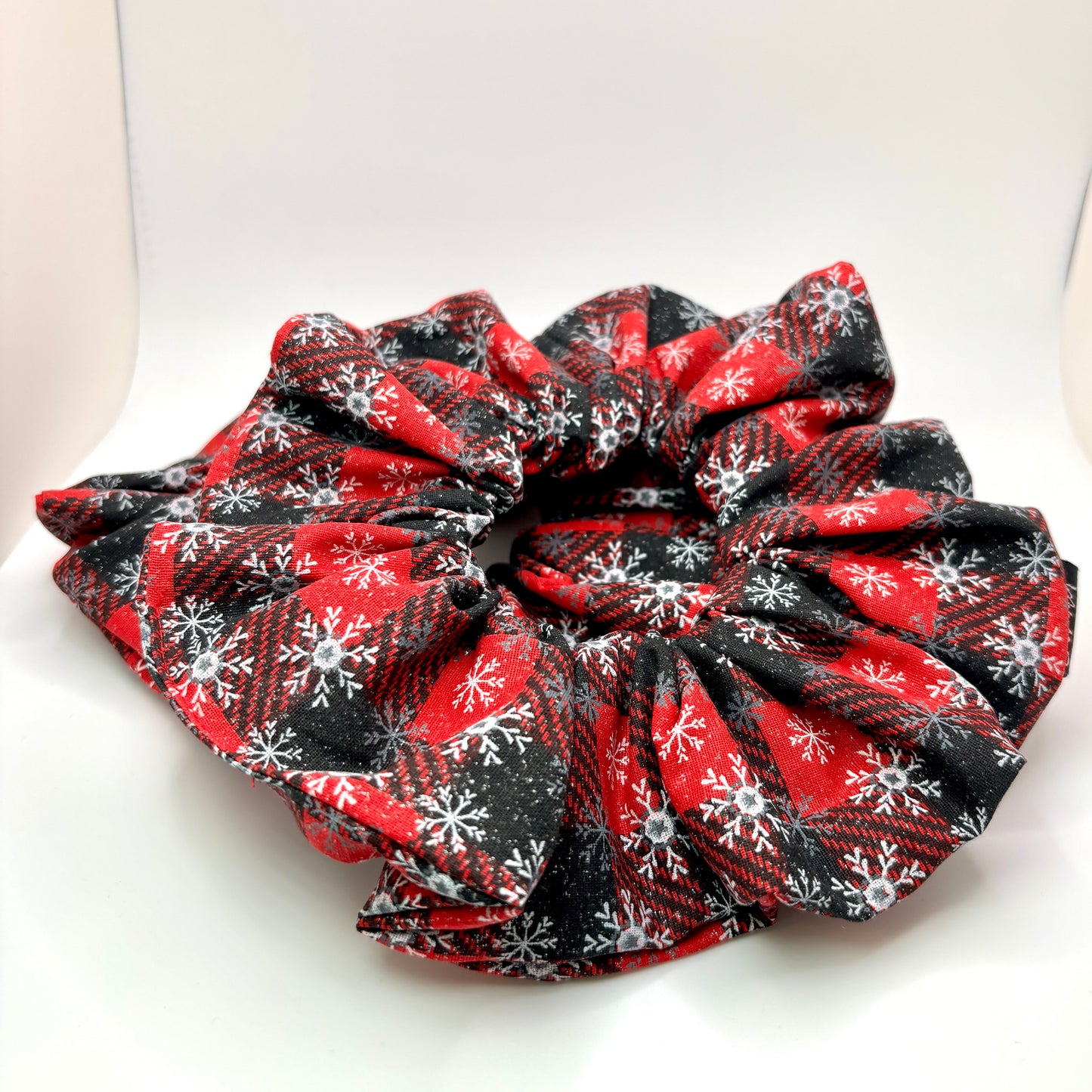 Buffalo Glitter Snowflake Scrunchie