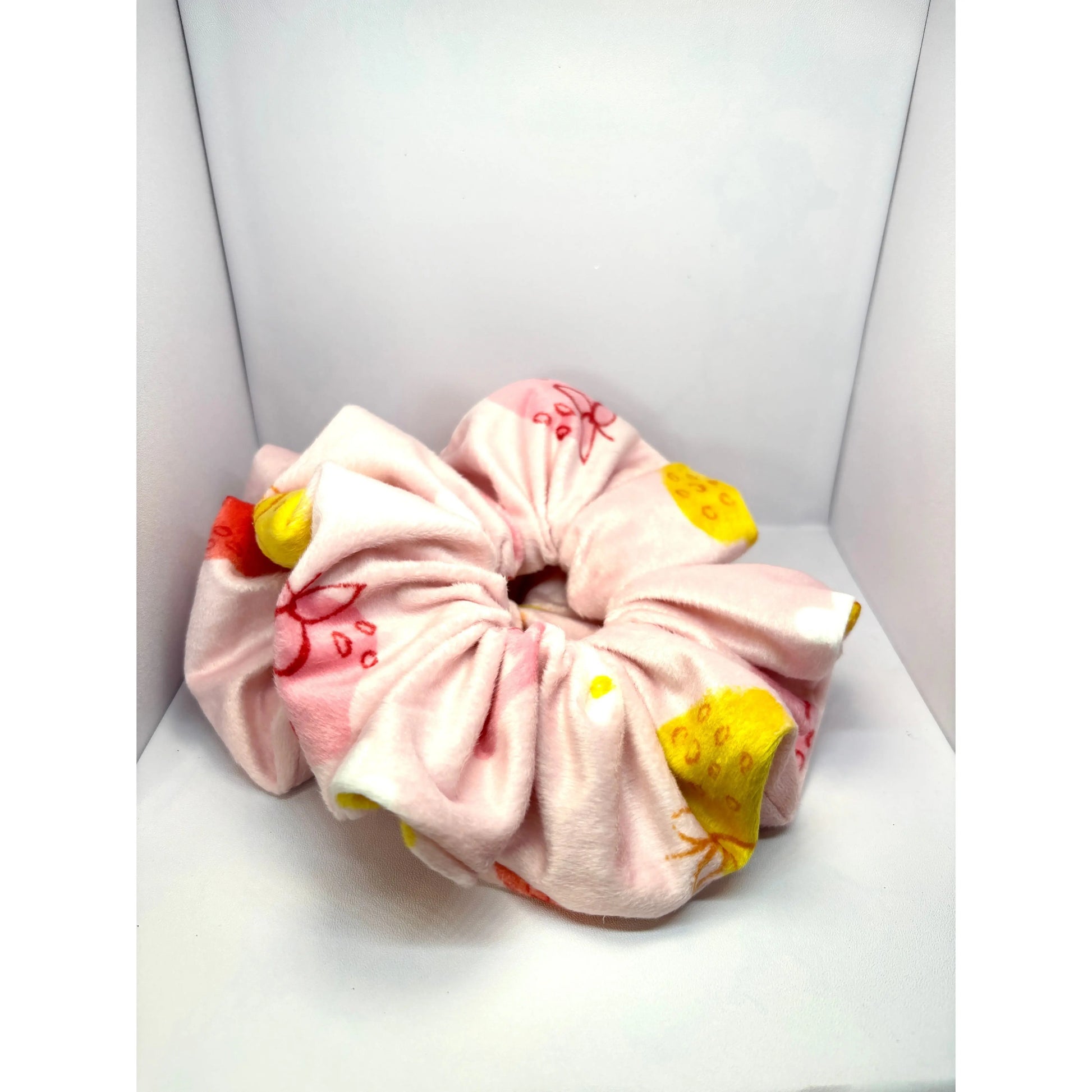 Pink Fruit Minky Scrunchie enchantedscrunch