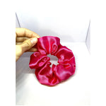 Load image into Gallery viewer, Mini Hot Pink Silk Scrunchie
