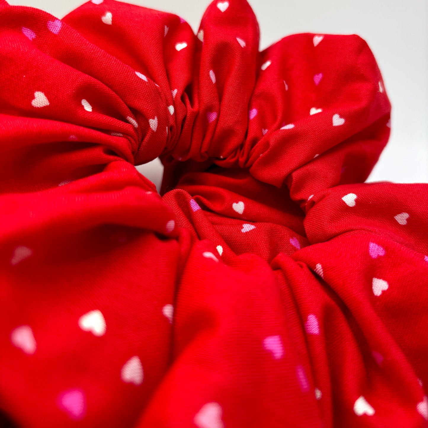 Red Hearts Valentine's Day Scrunchie