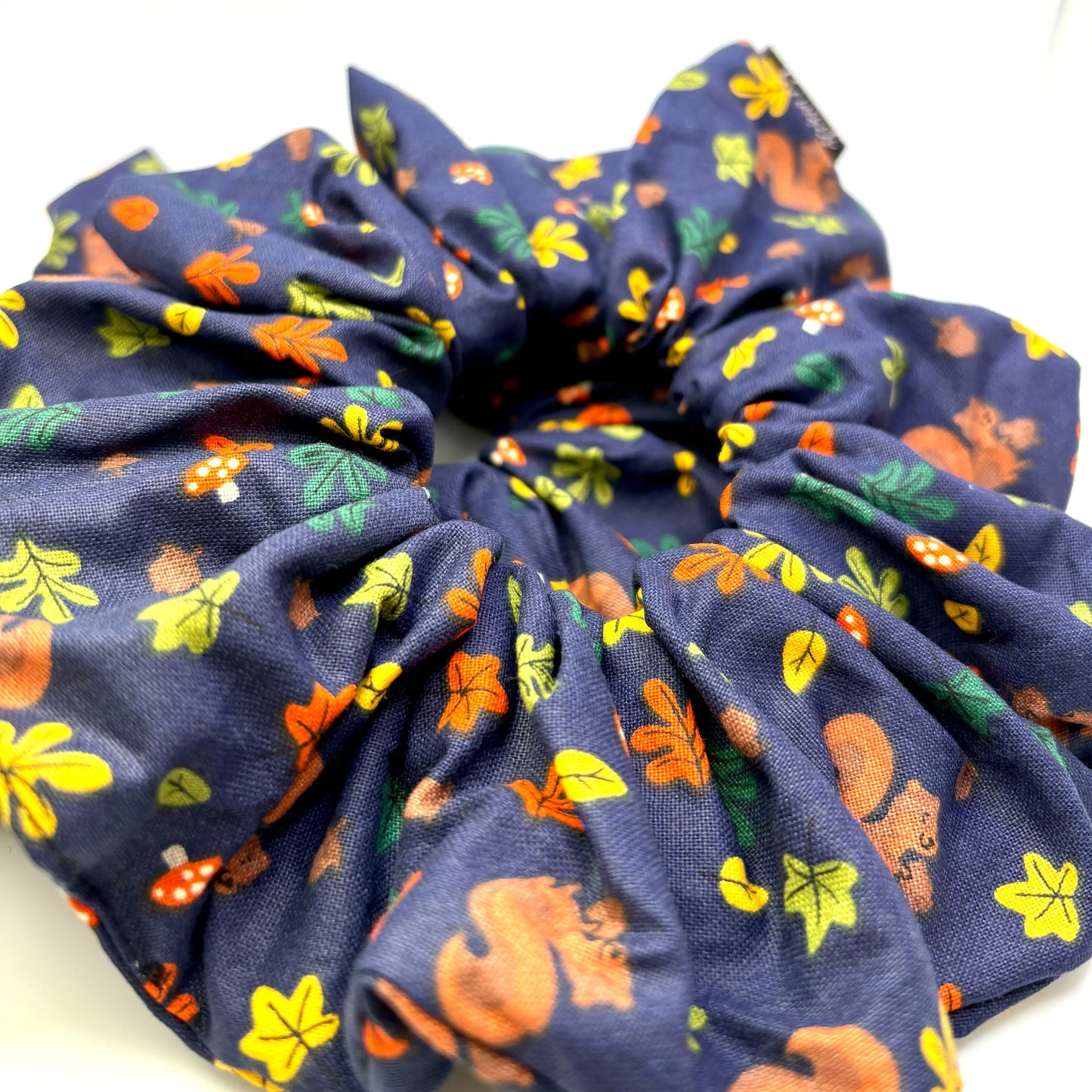 Fall Squirrels and Leaves Scrunchie Enchanted Scrunch