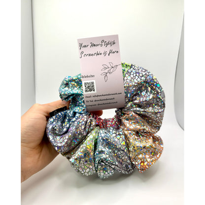 Holographic Tie Dye Mommy & Me Scrunchie Set