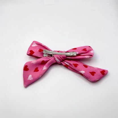 Pink Hearts Valentine's Day Bow