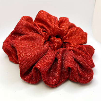 Bright Red Sparkle Scrunchie