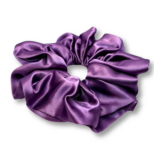 Purple Silk Oversized Scrunchie
