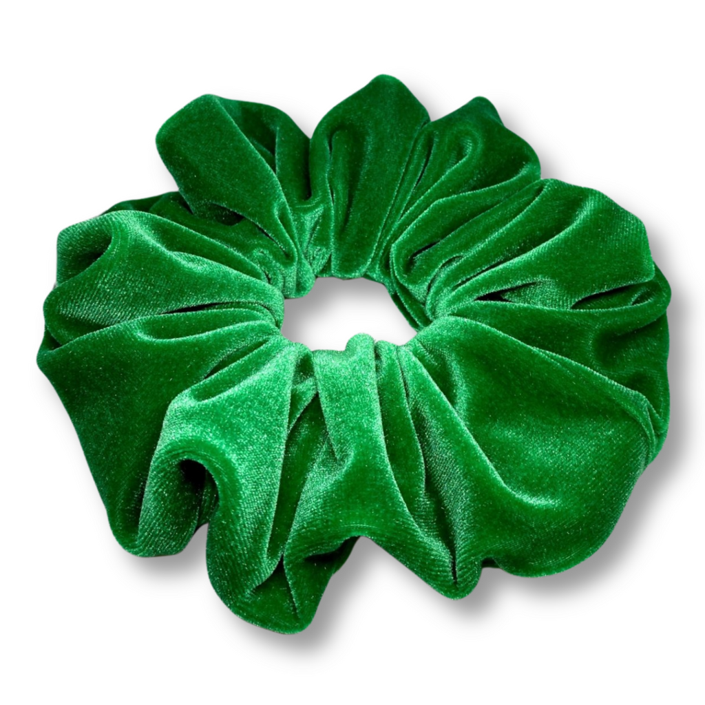 Green Velvet Oversized Scrunchie
