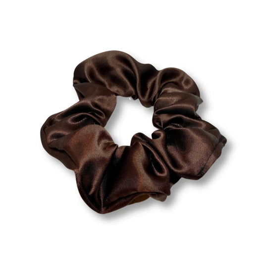 Mini Brown Silk Scrunchie enchantedscrunch