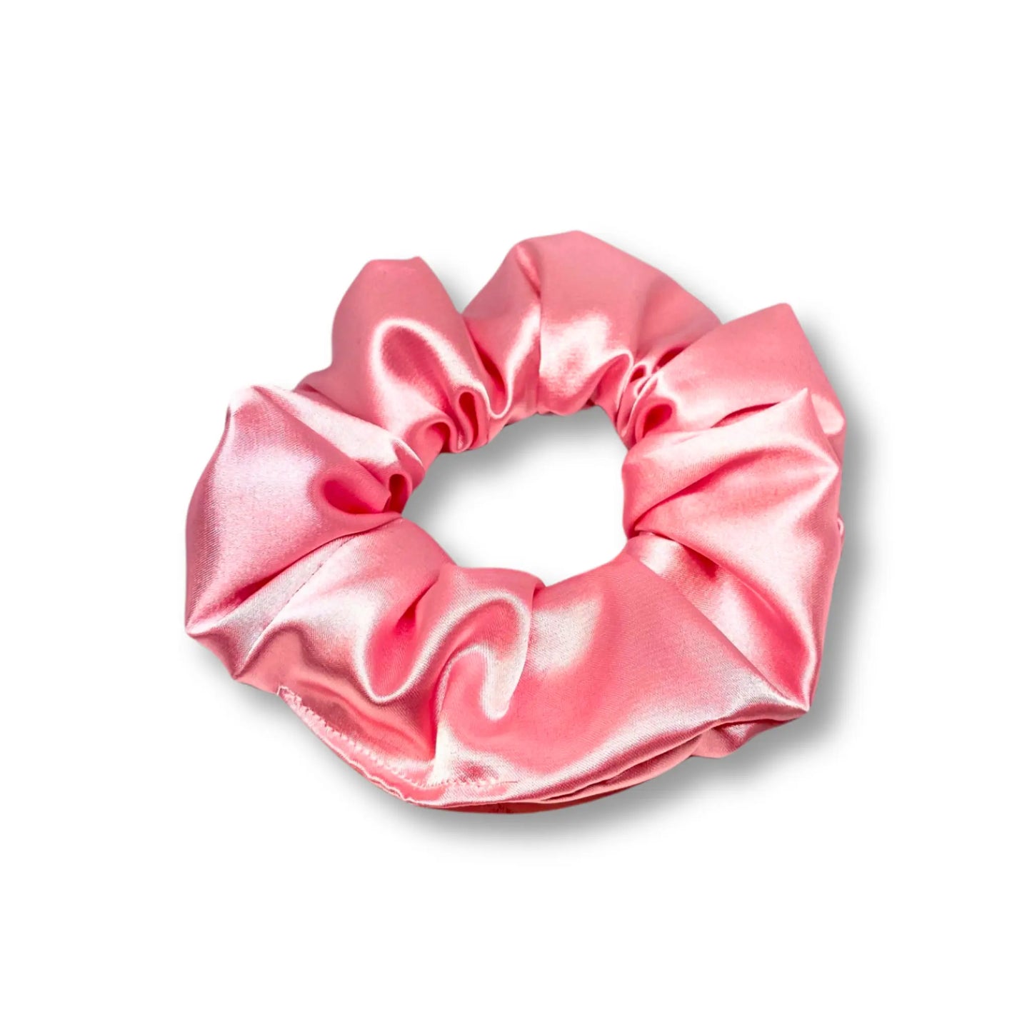 Mini Pink Silk Scrunchie