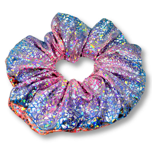 Holographic Tie Dye Scrunchie enchantedscrunch