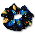 Load image into Gallery viewer, Black Planet Galaxy Scrunchie

