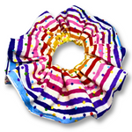 Load image into Gallery viewer, Striped Rainbow Oversized Scrunchie
