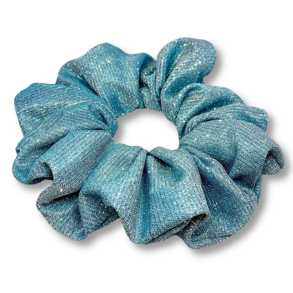 Blue Sparkle Oversized Scrunchie