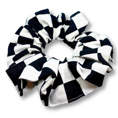 Checkered Sports Scrunchie