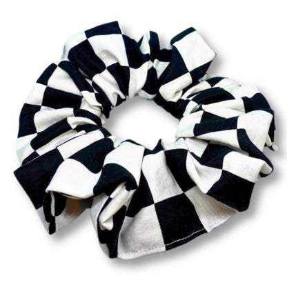 Checkered Sports Scrunchie