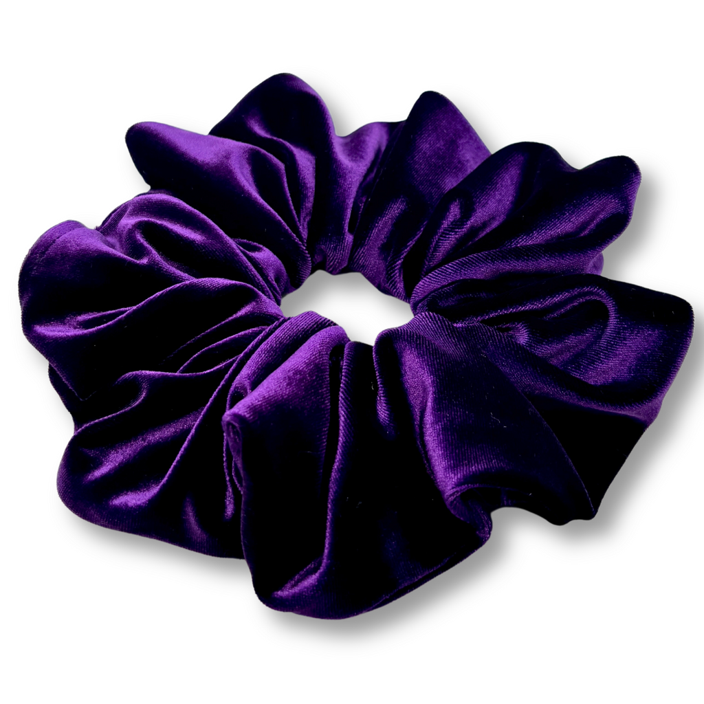 Purple Velvet Oversized Scrunchie