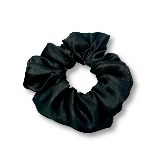 Black Silk Mini Scrunchie